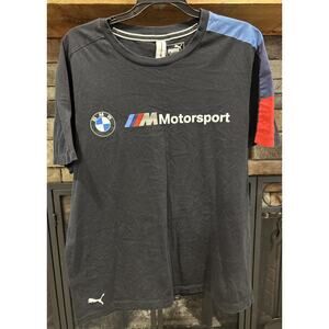 Puma BMW Shirt Mens Large Black Car Sports Car M3 Tee Motorsport *A5